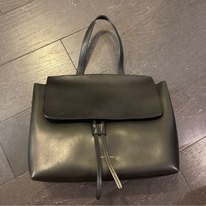 Authentic Mansur Gavriel lady bag black flap Top Leather Shoulder handbag women